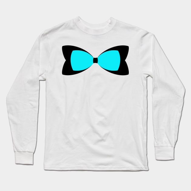 Blue/black bow Long Sleeve T-Shirt by tothemoons